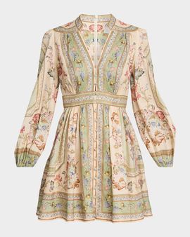 Zimmermann Roselight Plunge Mini Dress