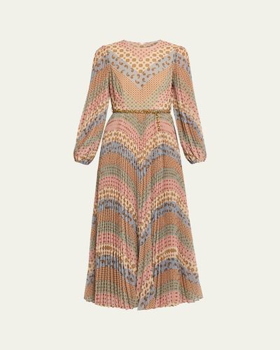 Zimmermann Sunray Long-Sleeve Midi Dress