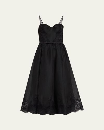 Zimmermann Valiant Lace-Trim Corset Dress