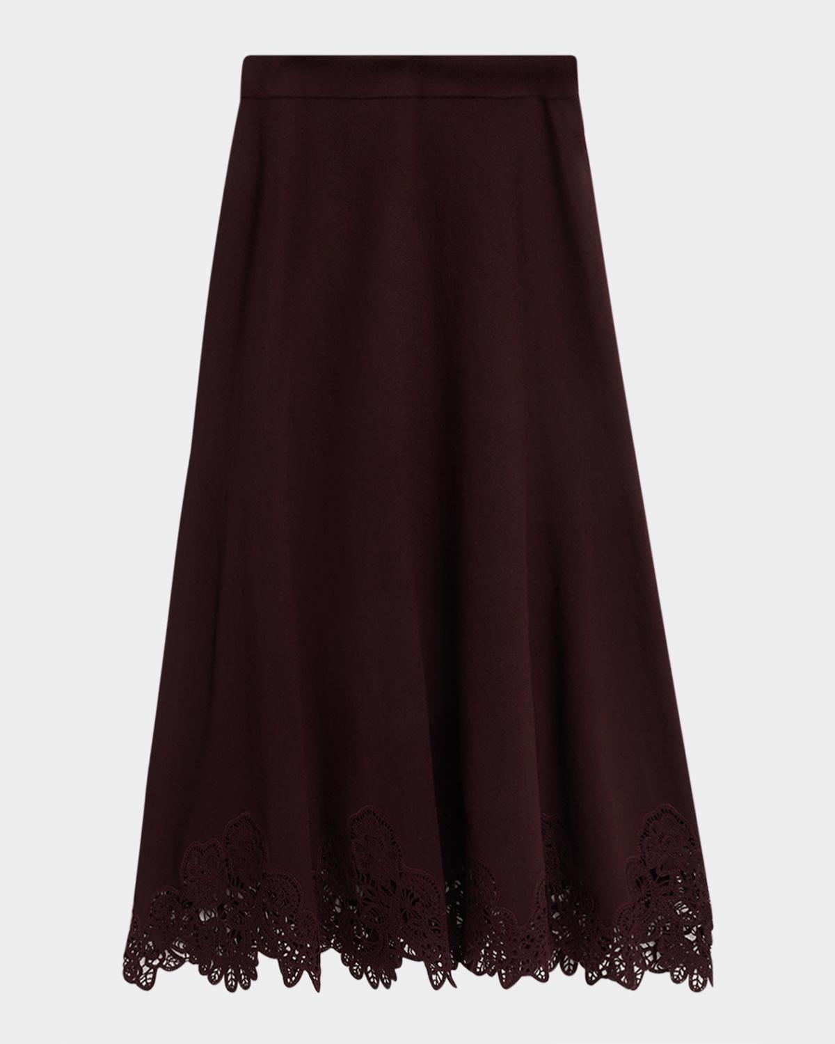 Zimmermann Valiant Merino Wool Midi Skirt