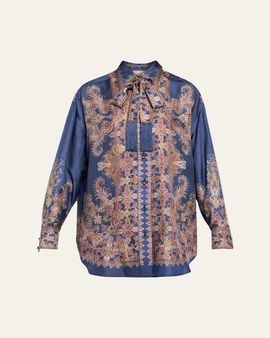 Zimmermann Valiant Relaxed Silk Shirt