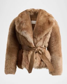 Zimmermann Valiant Shearling Wrap Jacket