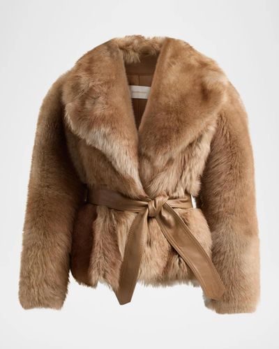 Zimmermann Valiant Shearling Wrap Jacket