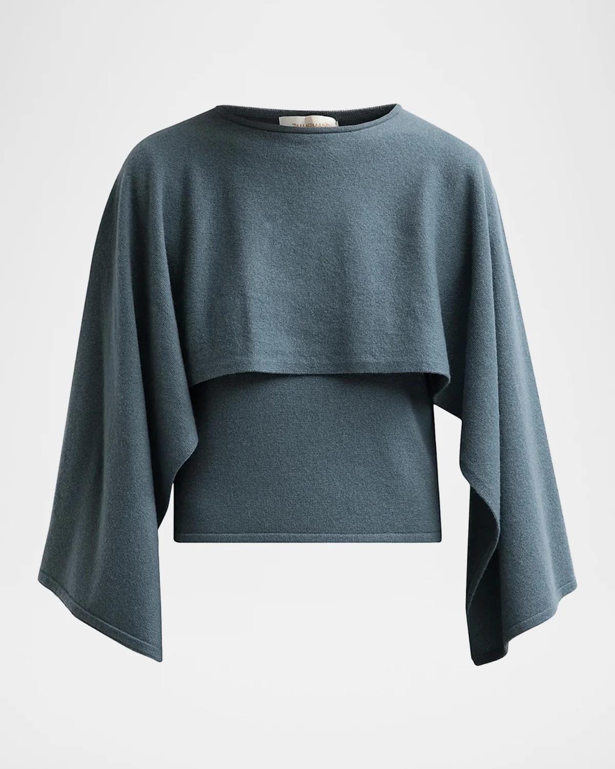 Zimmermann Valiant Wool Draped Sweater