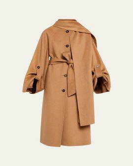Zimmermann Valiant Wool Scarf Maxi Coat