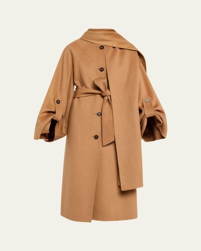 Zimmermann Valiant Wool Scarf Maxi Coat