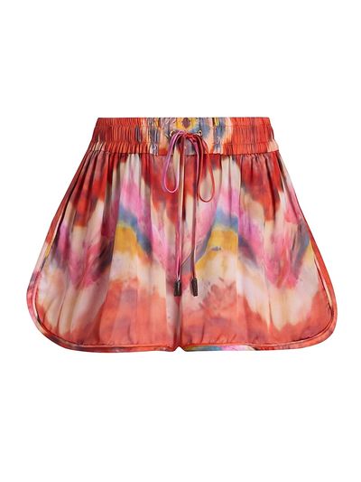 Zimmermann Women's Alchemy Printed Silk Relaxed-Fit Shorts