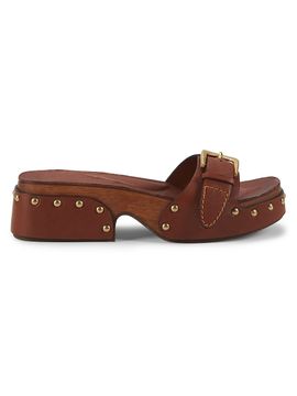Zimmermann Women's Alight 40MM Studded Leather Platform Mules