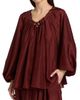 Zimmermann Women's Aster Bead-Detail Gathered Silk Blouse - 3