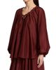 Zimmermann Women's Aster Bead-Detail Gathered Silk Blouse - 4