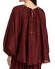 Zimmermann Women's Aster Bead-Detail Gathered Silk Blouse - 5