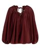 Zimmermann Women's Aster Bead-Detail Gathered Silk Blouse - 8
