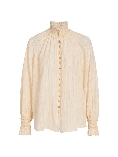 Zimmermann Women's Aster Cotton-Silk Voile Blouse