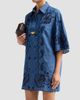 Zimmermann Women's Aster Embroidered Denim Mini Dress - 4