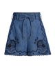 Zimmermann Women's Aster Embroidered Denim Shorts - 1