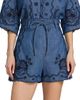 Zimmermann Women's Aster Embroidered Denim Shorts - 3
