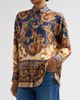 Zimmermann Women's Aster Floral Longline Silk Shirt - 4