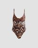 Zimmermann Women's Aster Ikat-Inspired Scoopneck One-Piece Swimsuit - 6