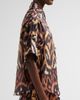 Zimmermann Women's Aster Silk Ikat-Inspired Shirt - 4