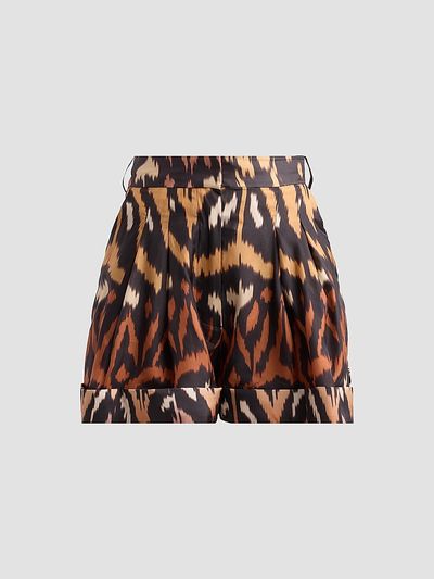 Zimmermann Women's Aster Silk Ikat-Inspired Shorts