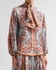 Zimmermann Women's Aster Silk Tie Neck Blouse - 4