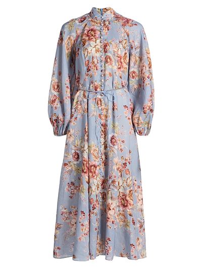Zimmermann Women's Awaken Billow Linen Midi-Dress
