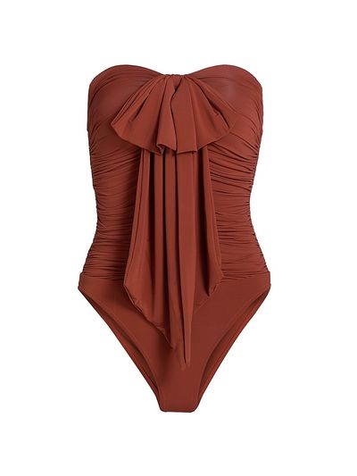 Zimmermann Women's Awaken Draped Bow One-Piece Swimsuit