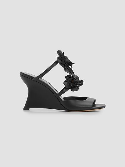Zimmermann Women's Belara 85MM Floral Leather Wedge Sandals