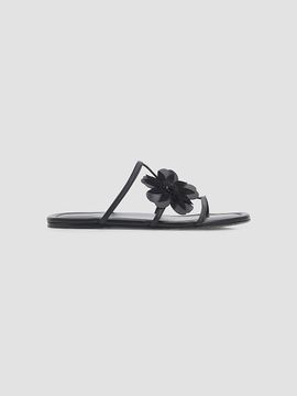 Zimmermann Women's Belara Flower-Appliqué Leather Sandals