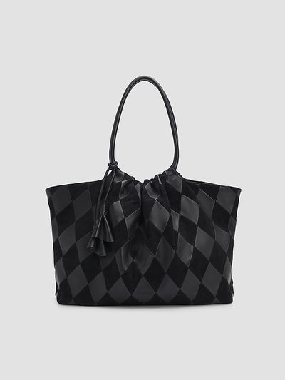 Zimmermann Women's Cloud 91 Suede & Leather Checkerboard Shopper