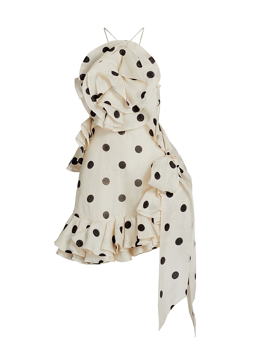 Zimmermann - Women's Crush Polka Dot Ruffle Minidress
