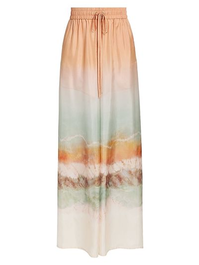 Zimmermann Women's Daylight Gradient Print Silk Relaxed Pants