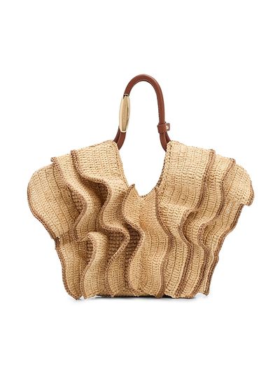 Zimmermann Women's Goldentime Small Ruffle Tote Bag