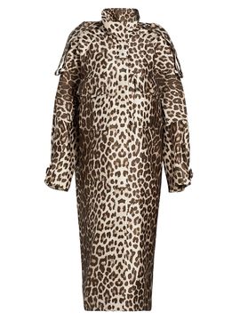 Zimmermann Women's In Illustration Leopard-Print Twill Trench Coat