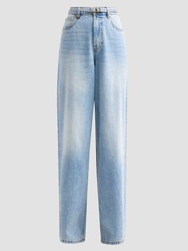 Zimmermann Women's Indra Belted Relaxed-Fit Flare Jeans