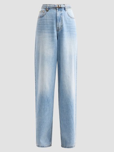 Zimmermann Women's Indra Belted Relaxed-Fit Flare Jeans
