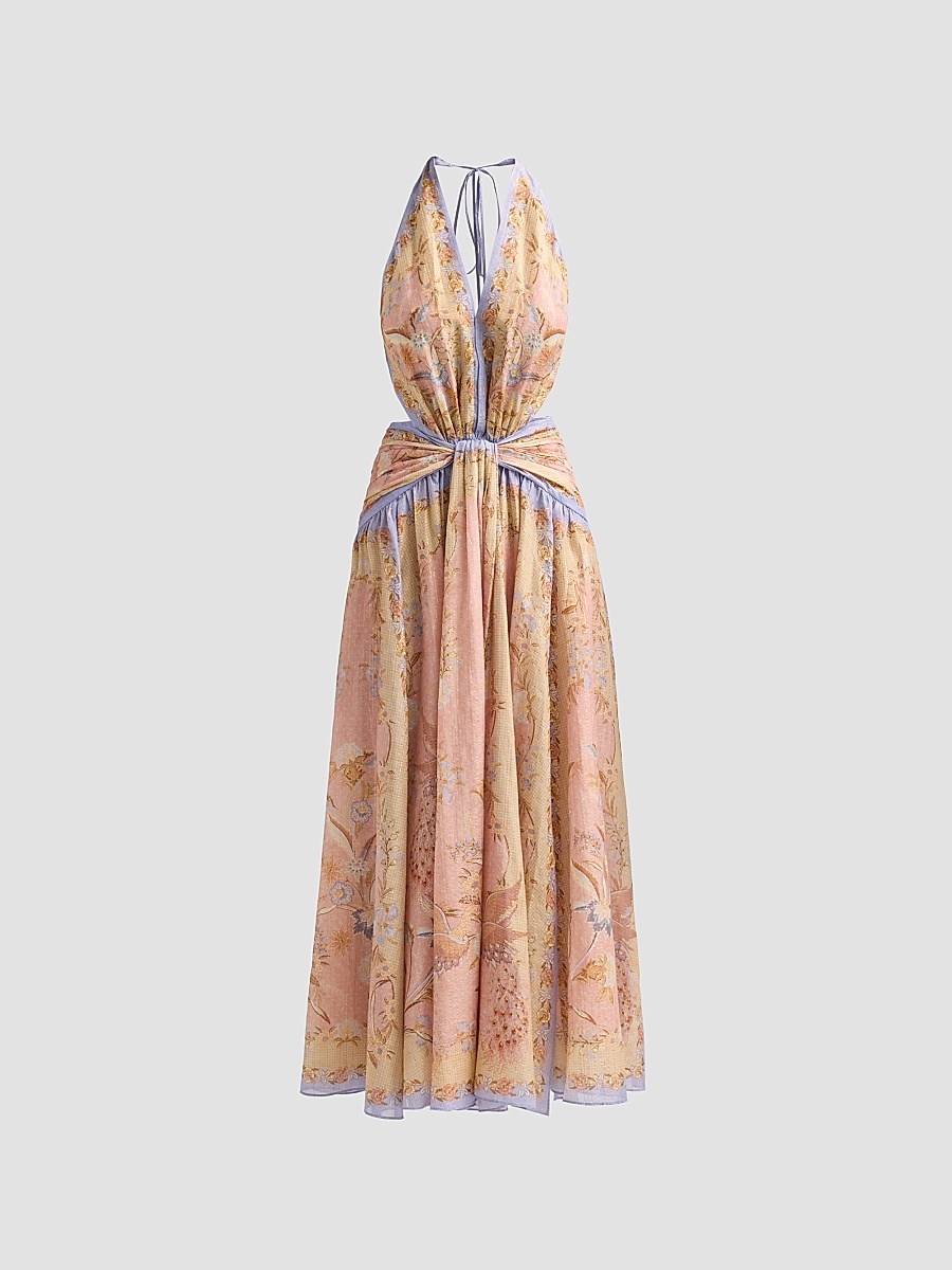 draped a-line mini dress in blush Marla Mini Dress