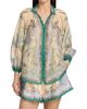 Zimmermann Women's Indra Peacock Cotton-Silk Billow Blouse - 3