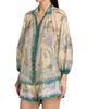 Zimmermann Women's Indra Peacock Cotton-Silk Billow Blouse - 4
