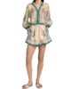 Zimmermann Women's Indra Peacock Linen Tuck Shorts - 2