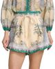 Zimmermann Women's Indra Peacock Linen Tuck Shorts - 3
