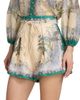 Zimmermann Women's Indra Peacock Linen Tuck Shorts - 4