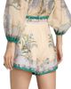 Zimmermann Women's Indra Peacock Linen Tuck Shorts - 5