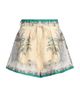 Zimmermann Women's Indra Peacock Linen Tuck Shorts - 8