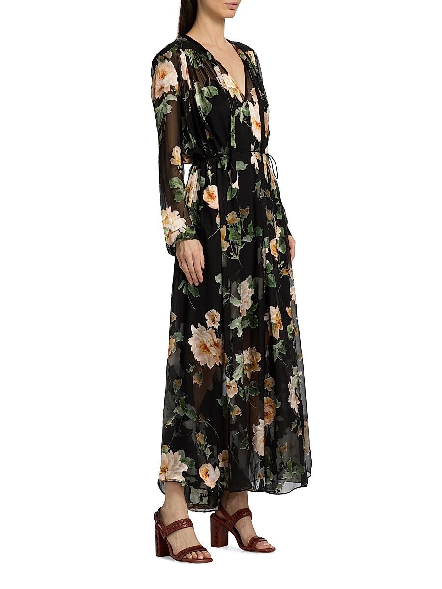 zimmermann burnout pleated dress Zimmermann - Burnout Sunray Nude Midi Dress