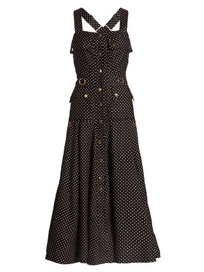 Zimmermann Women's Luna Polka Dot Cargo-Style Picnic Midi-Dress