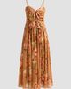 Zimmermann Women's Mahon Floral Tie-Front Midi Dress - 6