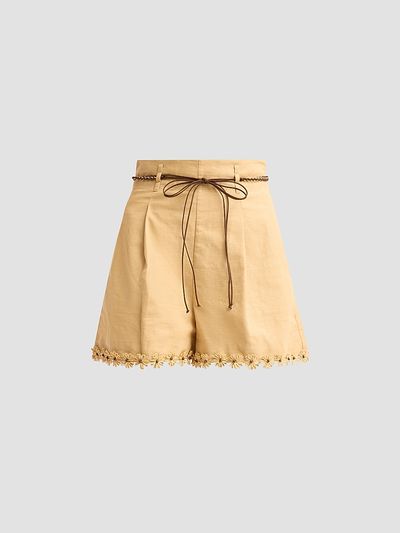 Zimmermann Women's Mahon Flower Trim Shorts