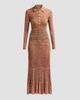 Zimmermann Women's Mouline Rib-Knit Polo Midi Dress - 1
