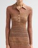 Zimmermann Women's Mouline Rib-Knit Polo Midi Dress - 5